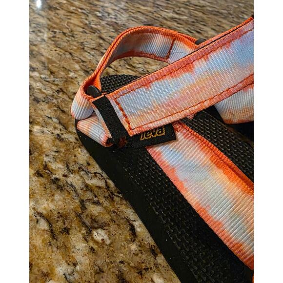 Teva Original Universal Tie-dye Sorbet Red Women Casual Sandal Size 9 - Picture 3 of 6